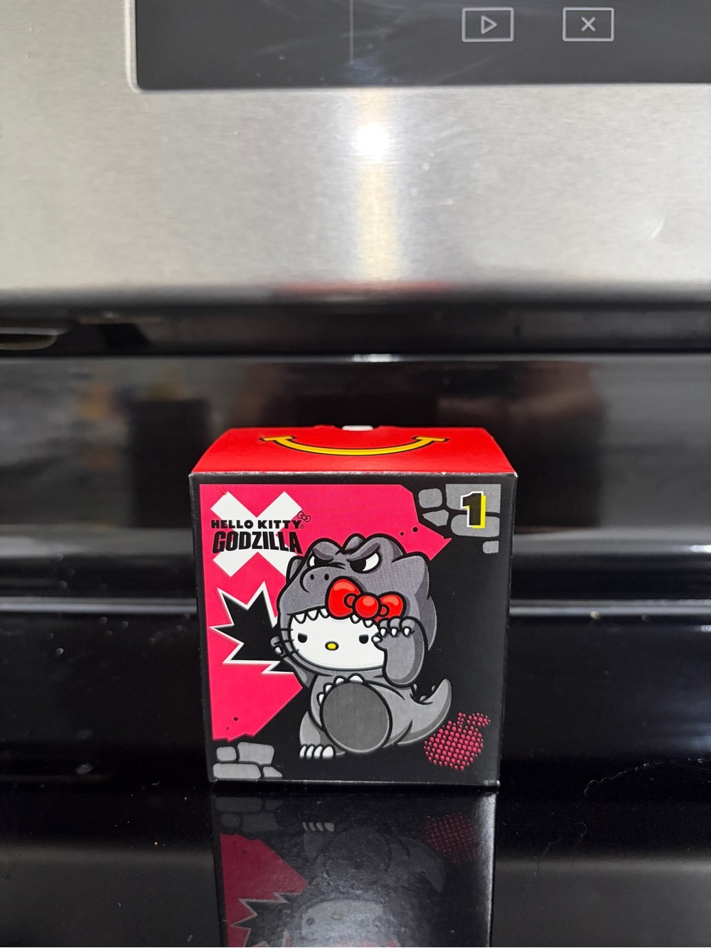 Hello Kitty x Godzilla Collectible Cube Toy - Black & Pink # 1